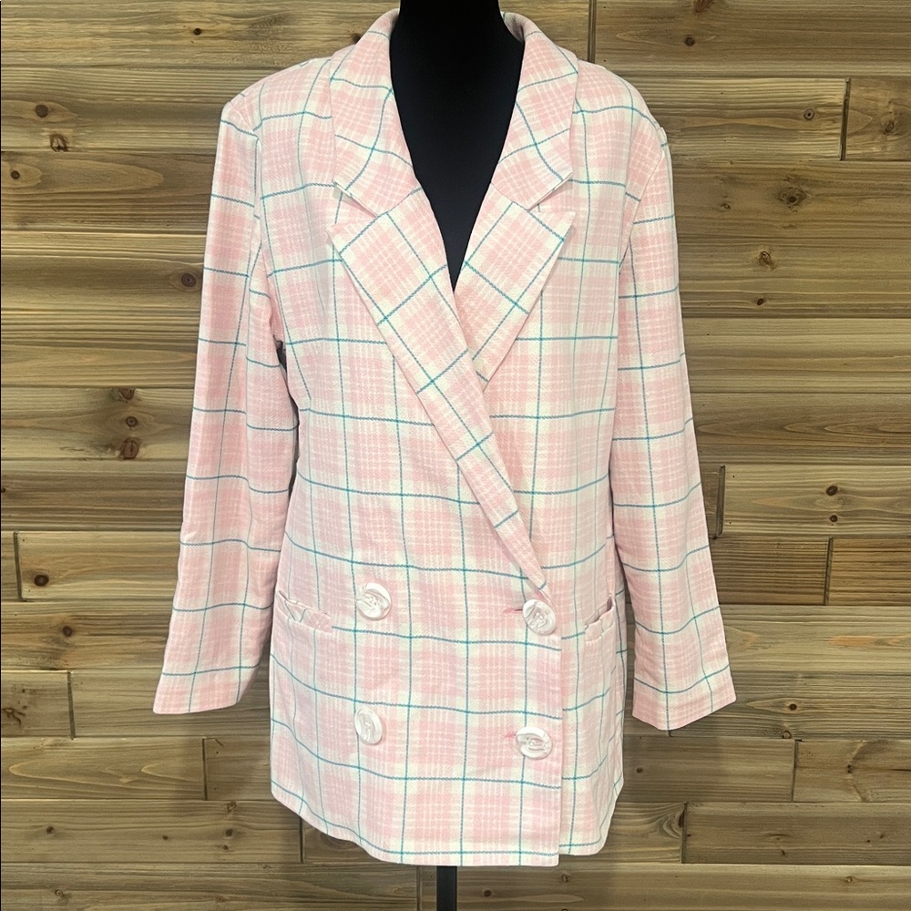 HILARY MACMILLAN BARBIE® PLAID BLAZER